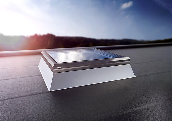 Fönster för platt tak med aluminiumram 0°